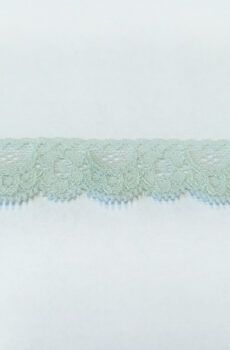 31-080-74 Menta színű csipke elasztikus szalag 2,5cm széles