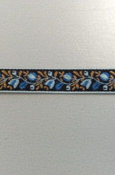 31-080-16 Fekete mintás szalag 1,2 cm széles