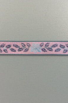 31-080-20 Rózsaszín mintás szalag 1,2 cm széles