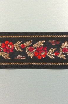 31-080-13 Fekete-arany szalag 3,3 cm széles