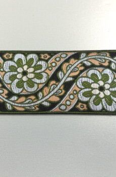 31-080-22 Zöld mintás szalag 5,2cm széles