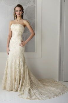 33-DN5544 Pezsgő sellő fazonú menyasszonyi ruha