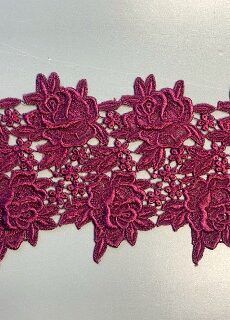 06-447-B Bordó légcsipke szegő 17cm