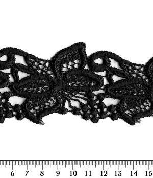 06-324-F Fekete légcsipke szegő  5cm