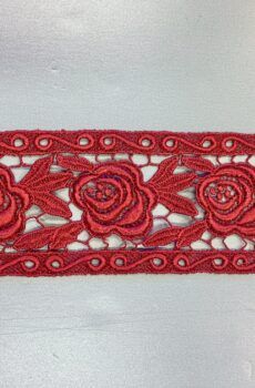 06-724-P Piros légcsipke szegő 6cm