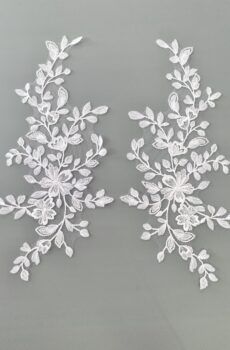 06-1314 Fehér páros csipke 34cm x 16cm