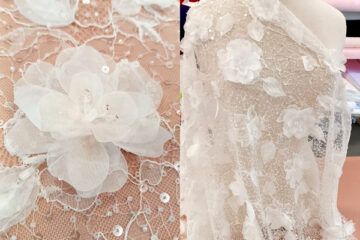 3D-s virágos csipkeanyag